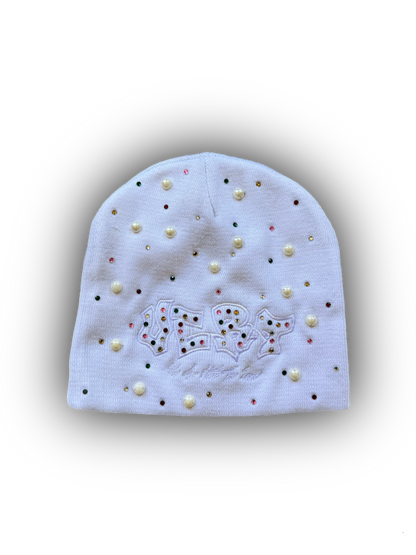Shiner Beanie Confetti White