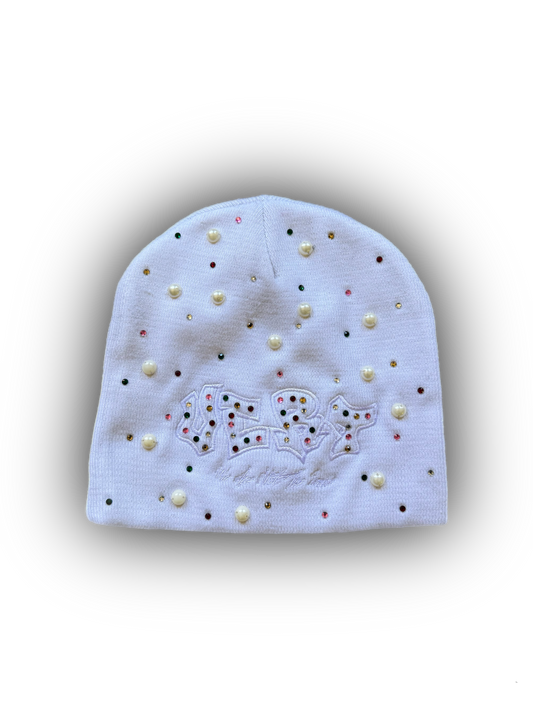Shiner Beanie Confetti White