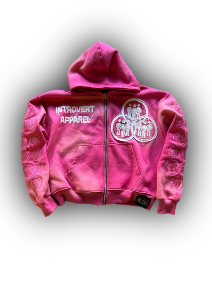 Introvert V2 Zip Up Pink