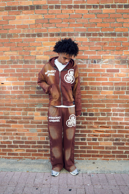Introvert V2 Zip Up Brown