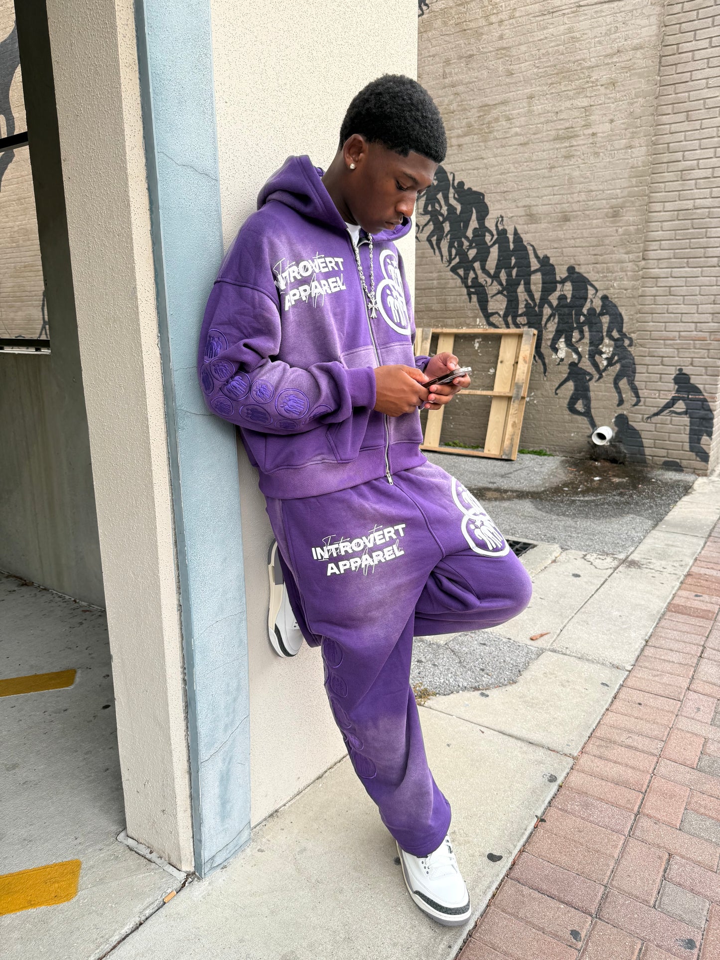 Introvert V2 Sweat Pants Purple