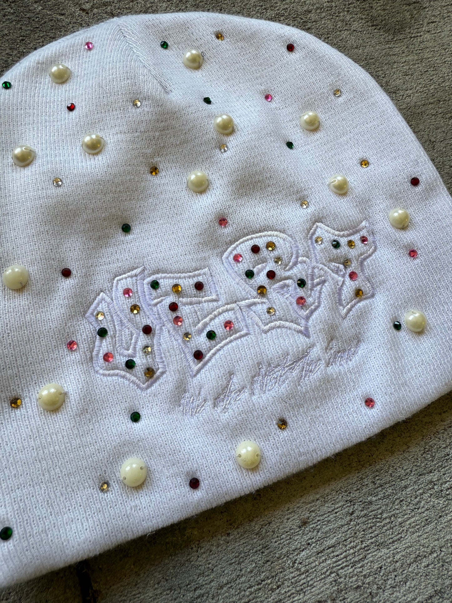 Shiner Beanie Confetti White