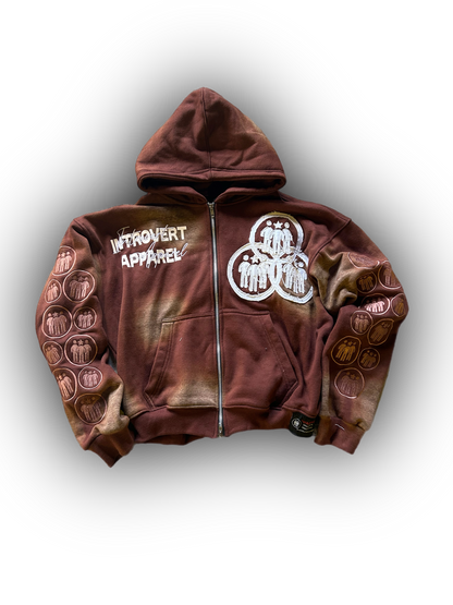 Introvert V2 Zip Up Brown